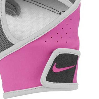Pewter-Pinksicle - Lifestyle - Nike Womens-Ladies Gym Premium Sport Fingerless Gloves