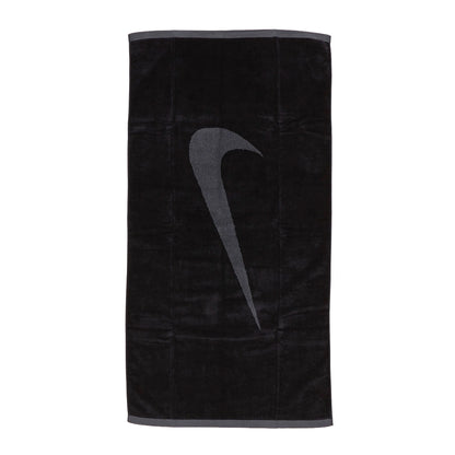 Black-Grey - Back - Nike Big Logo Sports Towel