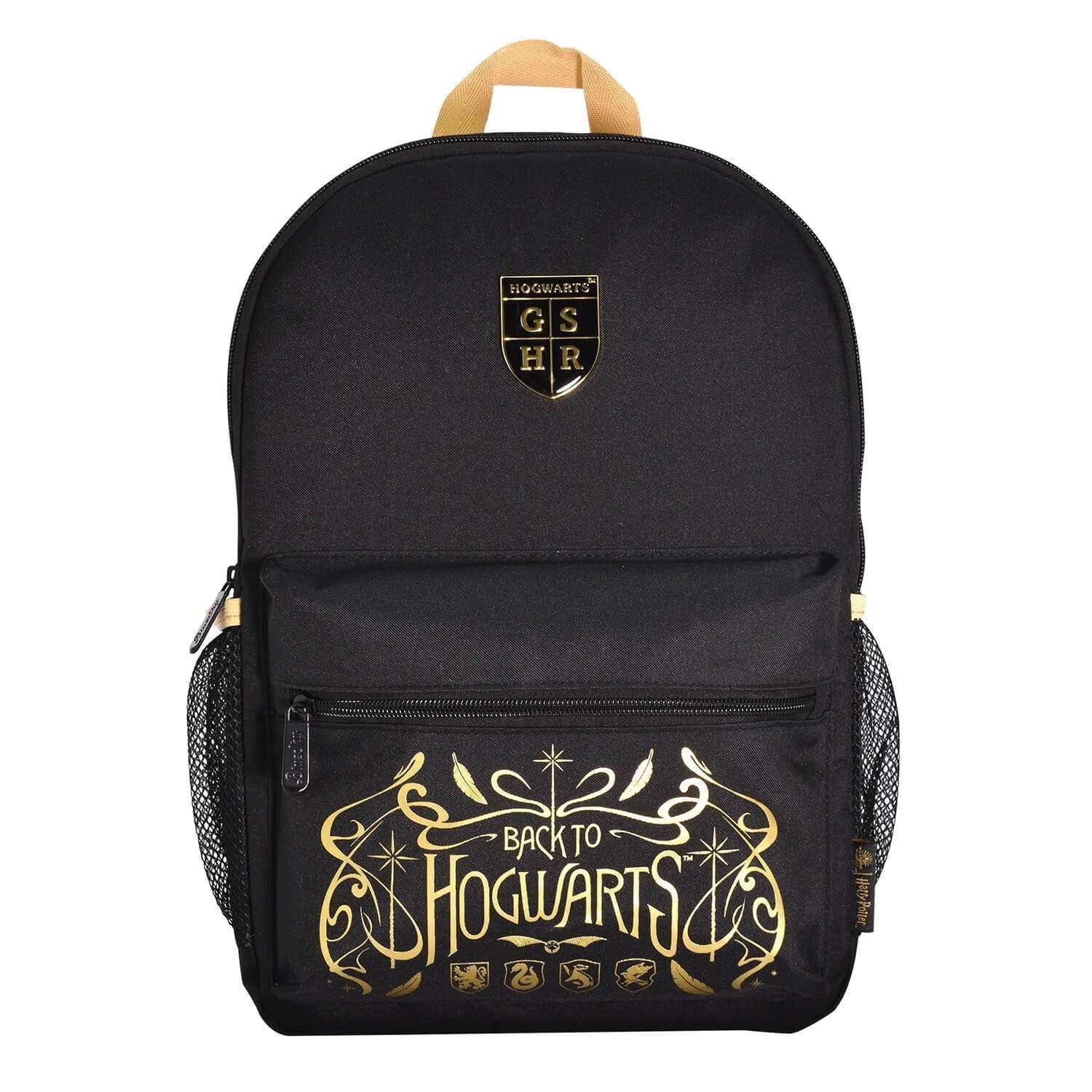 Black-Gold - Front - Harry Potter Back To Hogwarts Backpack