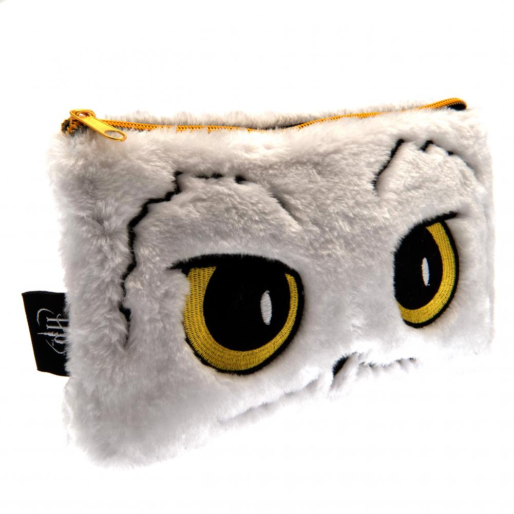 White-Black - Back - Harry Potter Fluffy Hedwig Pencil Case