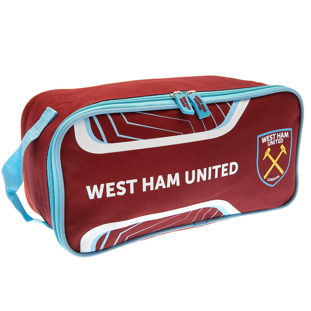 Claret Red-Sky Blue - Back - West Ham United FC Crest Football Boot Bag