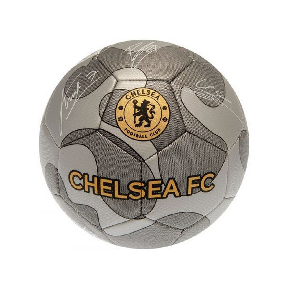 Silver - Front - Chelsea FC Signature Synthetic Football