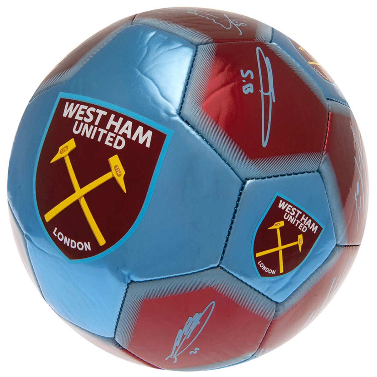 Maroon-Blue-Yellow - Back - West Ham United FC #COYI Signature Football