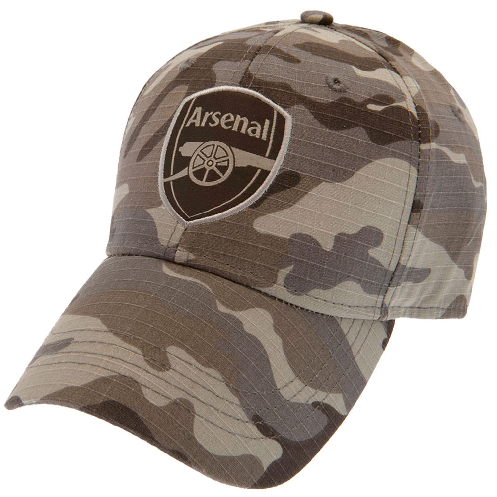 Green - Front - Arsenal FC Unisex Adult Camo Backstrap Baseball Cap