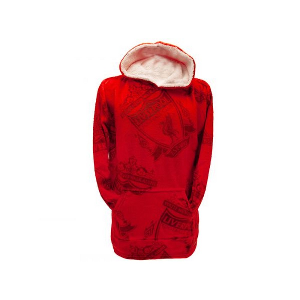 Red-White - Back - Liverpool FC Childrens-Kids Hoodie Blanket