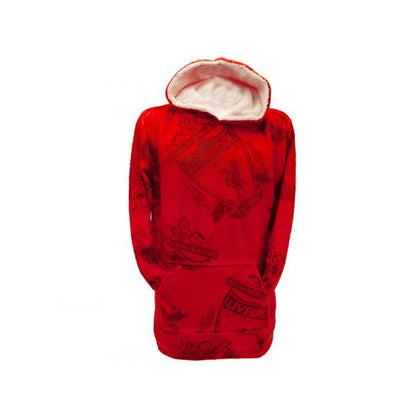 Red-White - Back - Liverpool FC Childrens-Kids Hoodie Blanket