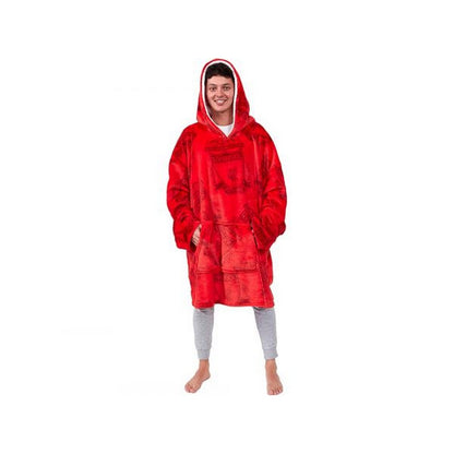 Red-White - Side - Liverpool FC Childrens-Kids Hoodie Blanket