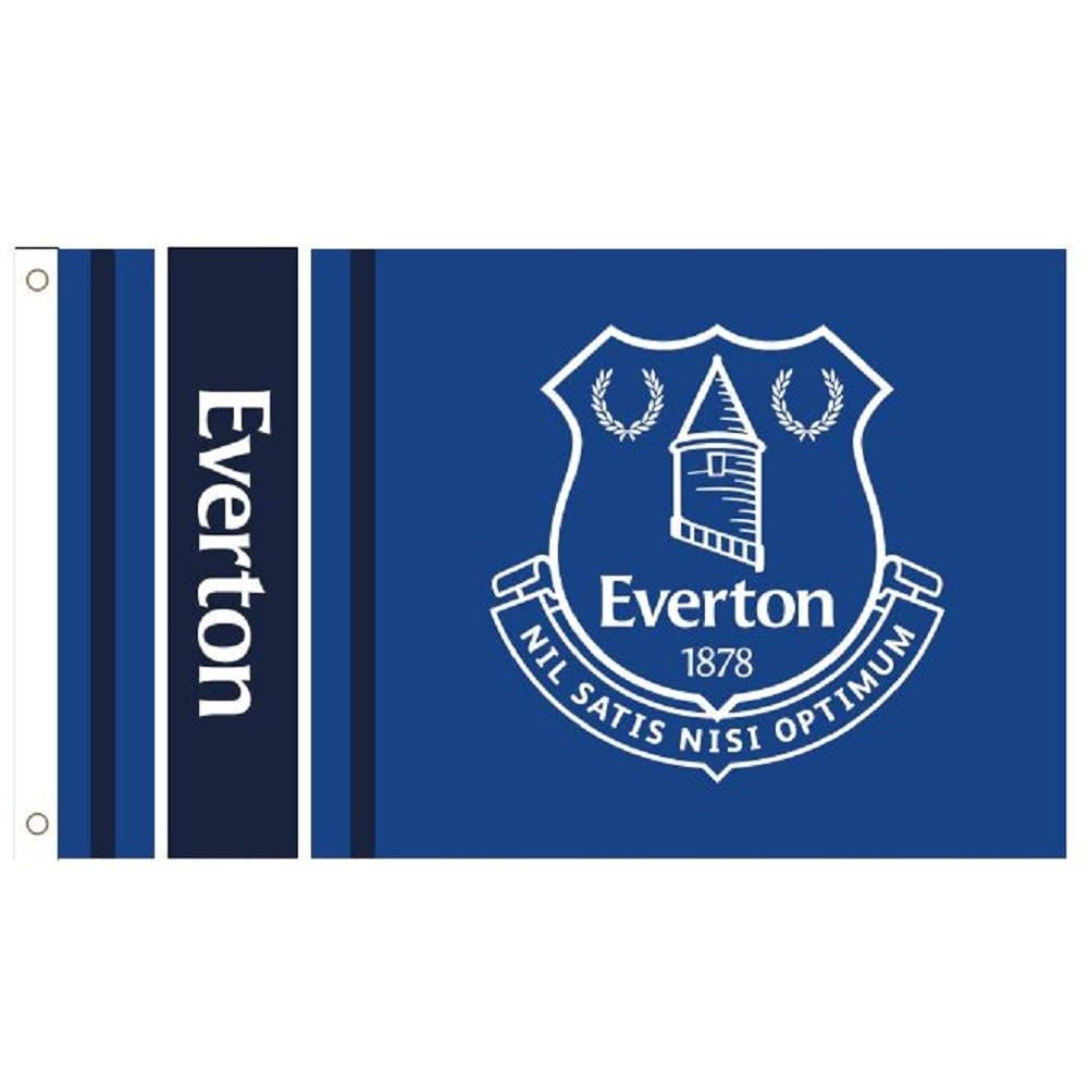 Blue-White - Front - Everton FC Wordmark Stripe Flag