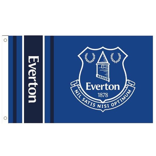 Blue-White - Front - Everton FC Wordmark Stripe Flag
