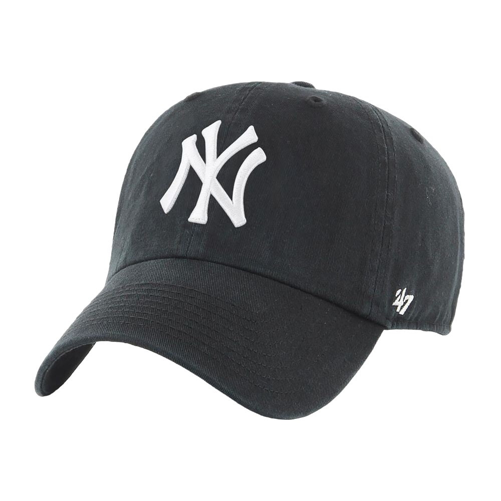 Black-White - Front - New York Yankees Clean Up 47 Baseball Cap