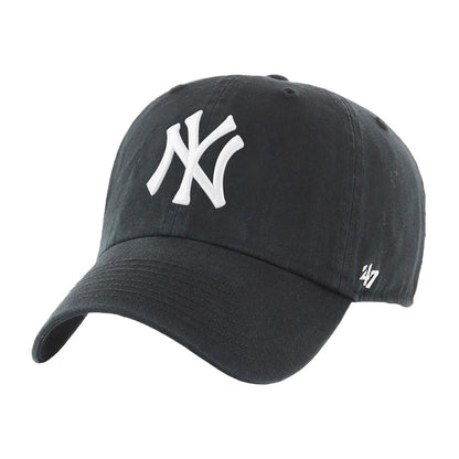 Black-White - Front - New York Yankees Clean Up 47 Baseball Cap