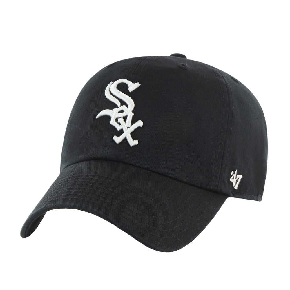 Black-White - Front - Chicago White Sox Clean Up 47 Baseball Cap