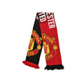 Red-Black-Yellow - Back - Manchester United FC Half Crest Jacquard Knitted Scarf