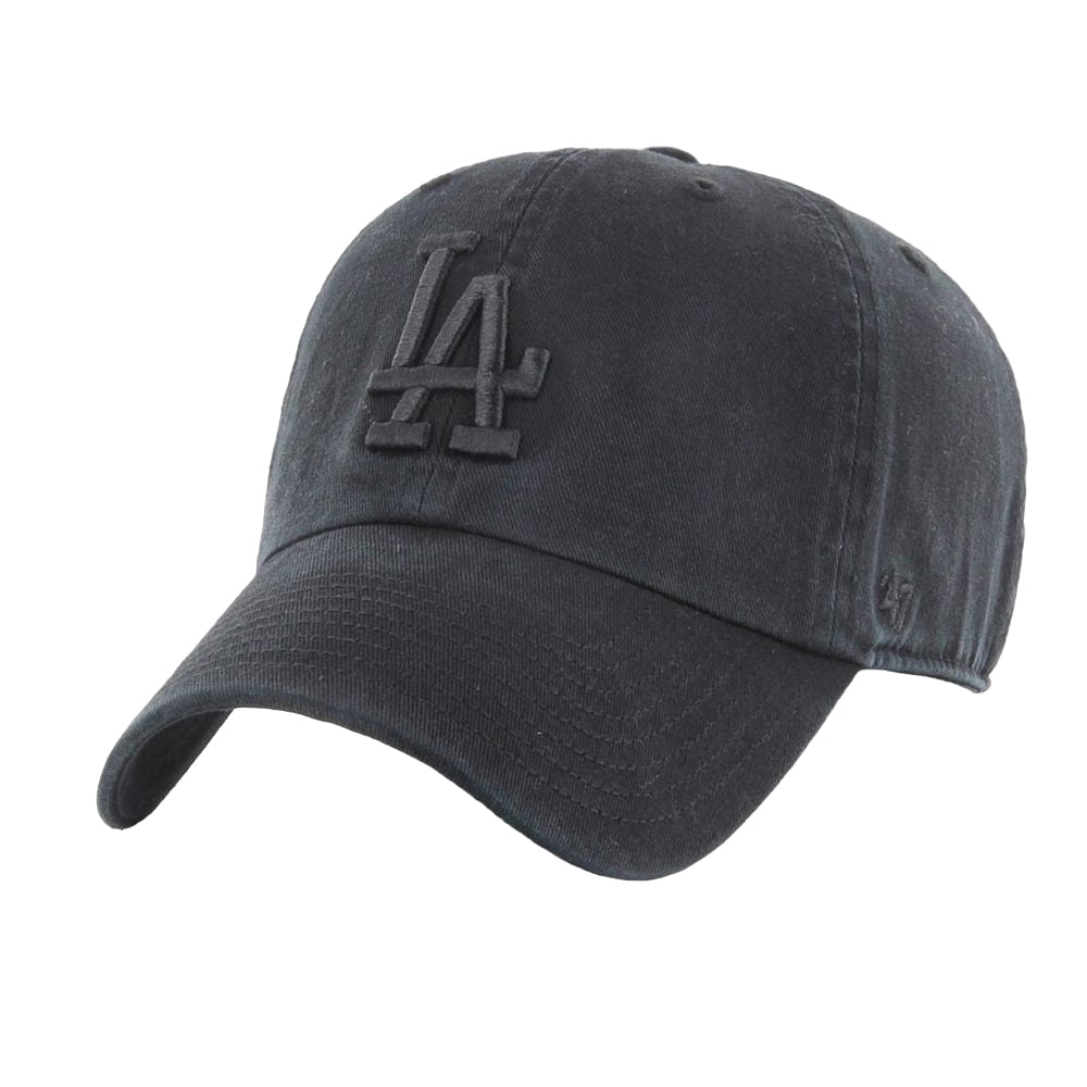 Black - Front - Los Angeles Dodgers Unisex Adult Clean Up 47 Baseball Cap