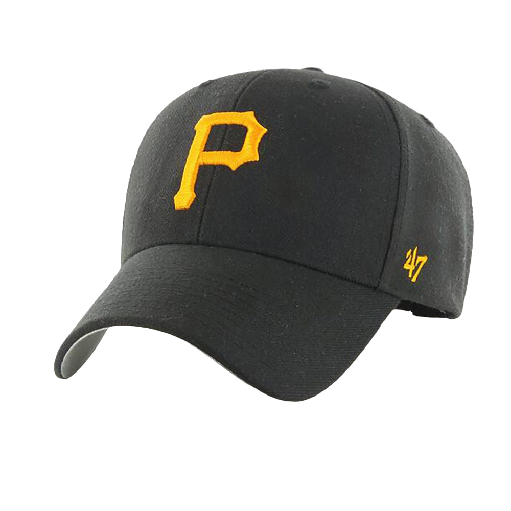 Black - Front - Pittsburgh Pirates Unisex Adult MVP 47 Baseball Cap