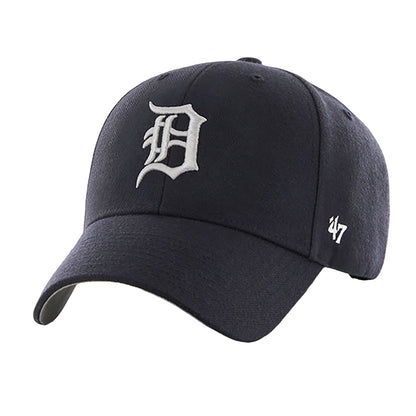 Navy - Front - Detroit Tigers Unisex Adult MVP 47 Baseball Cap