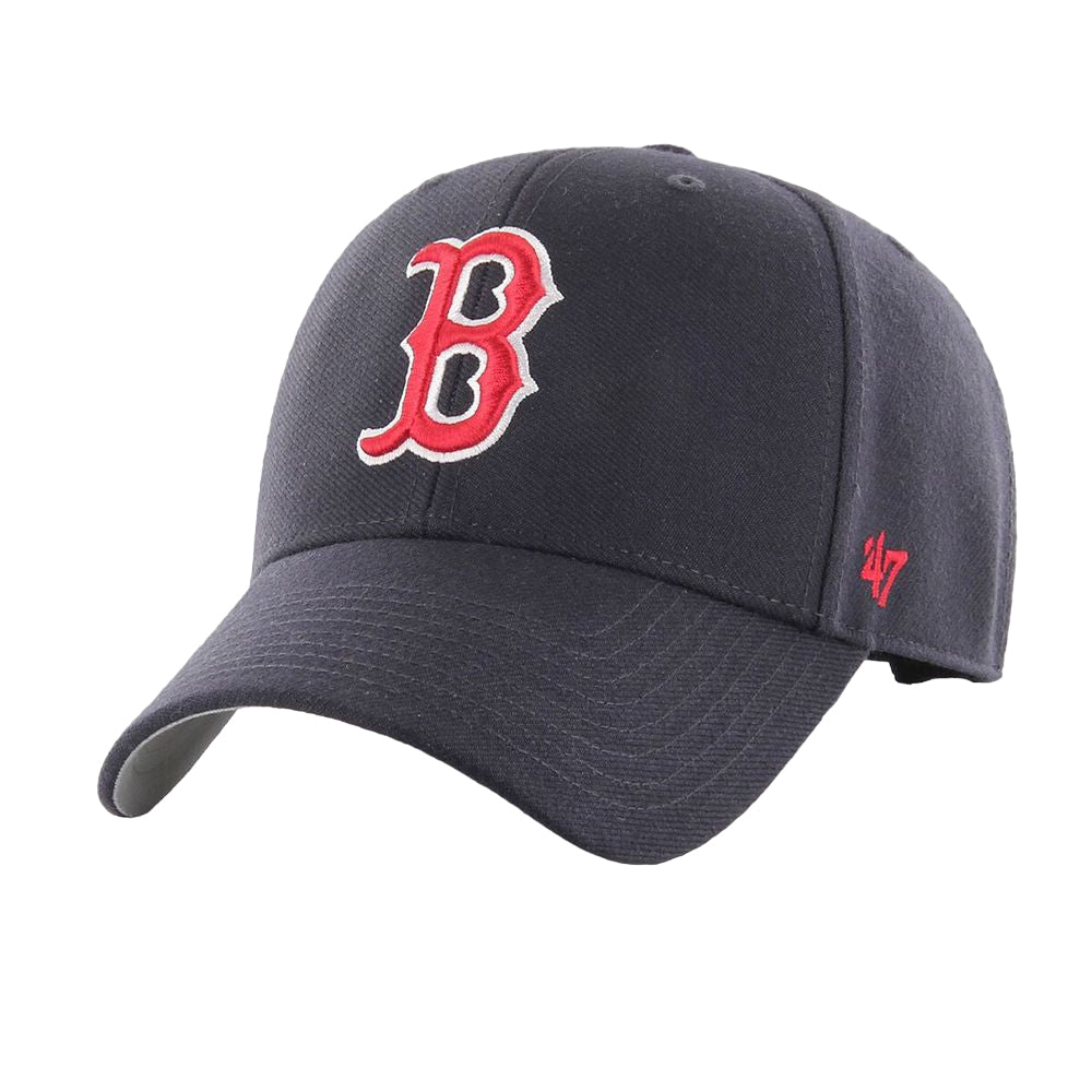 Navy - Front - Boston Red Sox Unisex Adult MVP 47 Baseball Cap