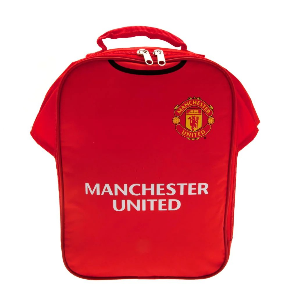 Red - Front - Manchester United FC Football Shirt Lunch Bag