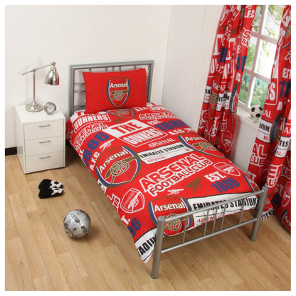 Red-White-Gold-Blue - Front - Arsenal FC Patch Duvet Cover Set