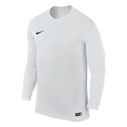 White - Front - Nike Mens Park VI Long-Sleeved T-Shirt