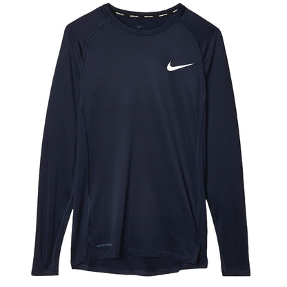 Black - Front - Nike Mens Pro Long-Sleeved Base Layer Top