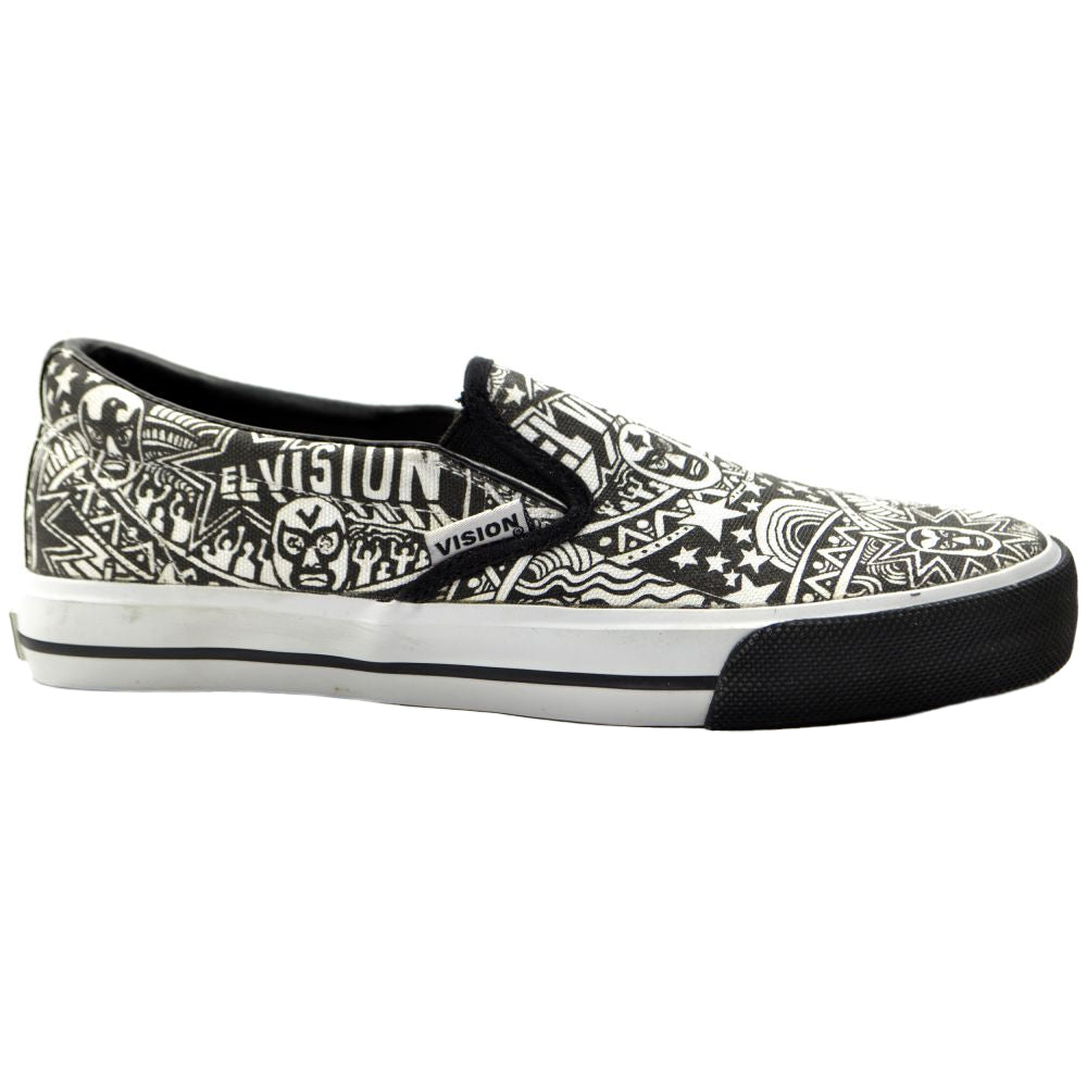 Black-White - Front - Vision Street Wear Unisex Adult El Cid Trainers