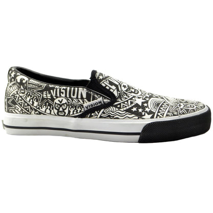 Black-White - Front - Vision Street Wear Unisex Adult El Cid Trainers
