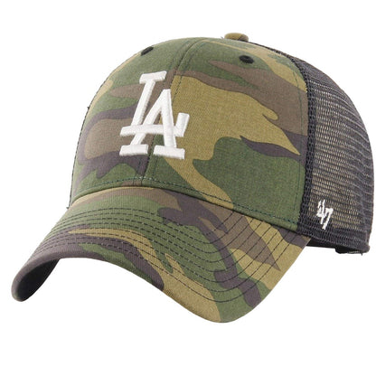 Black Camo - Front - Los Angeles Dodgers Branson 47 Camo Trucker Cap