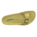 Gold - Back - Sanosan Womens-Ladies Malaga Nacre Sandals