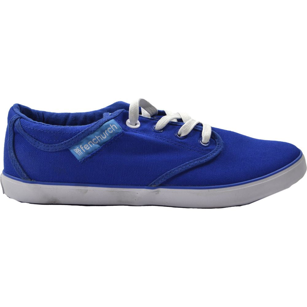 Blue - Front - Fenchurch Mens Boston Canvas Casual Shoes
