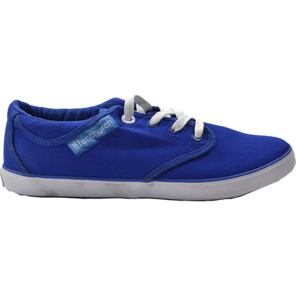 Blue - Front - Fenchurch Mens Boston Canvas Casual Shoes