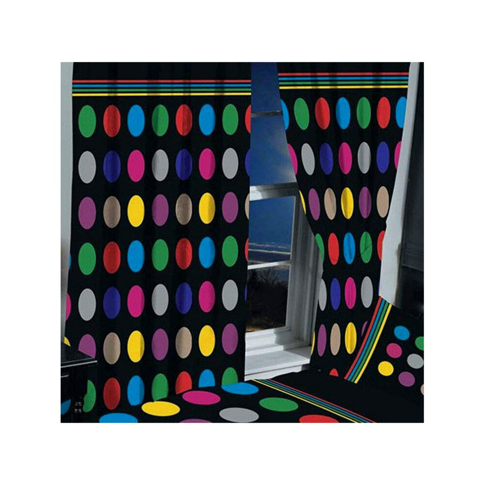 Multicoloured - Front - Beebob Spotted Curtains