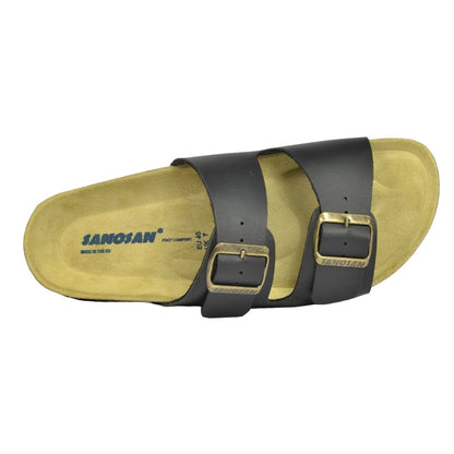 Black-Brown - Side - Sanosan Womens-Ladies Aston Sano Flor Sandals
