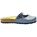 Blue - Front - Sanosan Womens-Ladies Florencia Stripe Leather Sandals