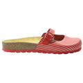 Red - Front - Sanosan Womens-Ladies Florencia Stripe Leather Sandals