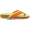 Yellow-Orange - Front - Sanosan Unisex Adult Ibiza Leather Sandals