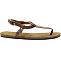 Maroon - Front - Sanosan Womens-Ladies Mona Leather Sandals