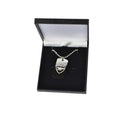 Silver-Black - Back - Arsenal FC Stainless Steel Engraved Crest Dog Tag And Chain
