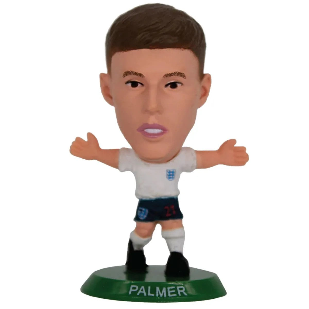 White-Dark Blue - Front - England FA Cole Palmer SoccerStarz Football Figurine