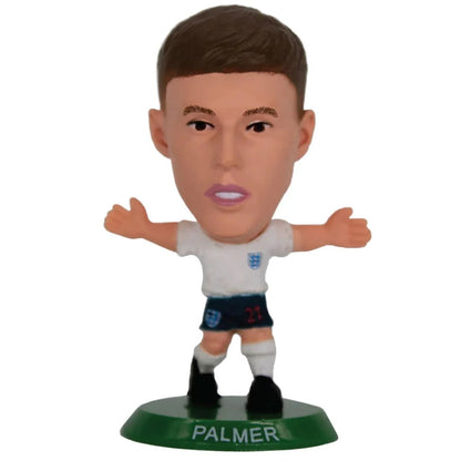White-Dark Blue - Front - England FA Cole Palmer SoccerStarz Football Figurine