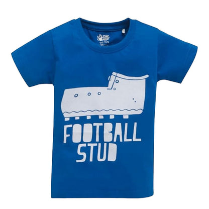 Blue - Front - Inspire The Artist You Childrens-Kids Football Stud T-Shirt