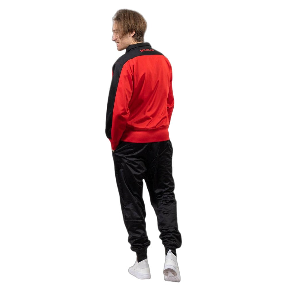 Red-Black - Back - Givova Mens Tracksuit