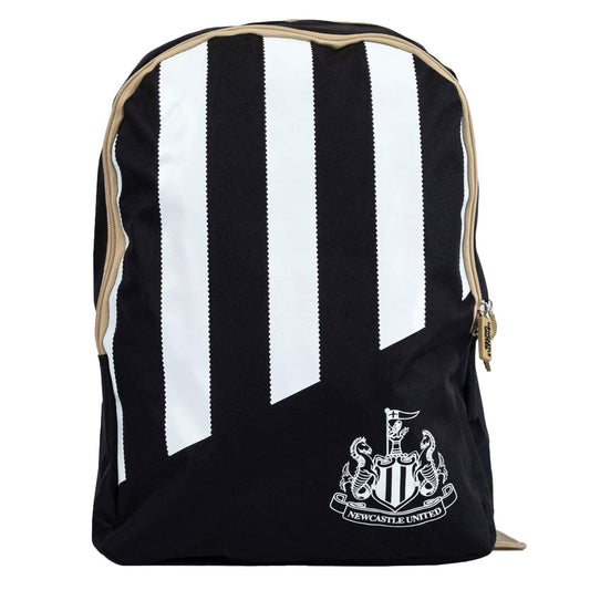 Black-White - Front - Newcastle United FC Stripe Backpack