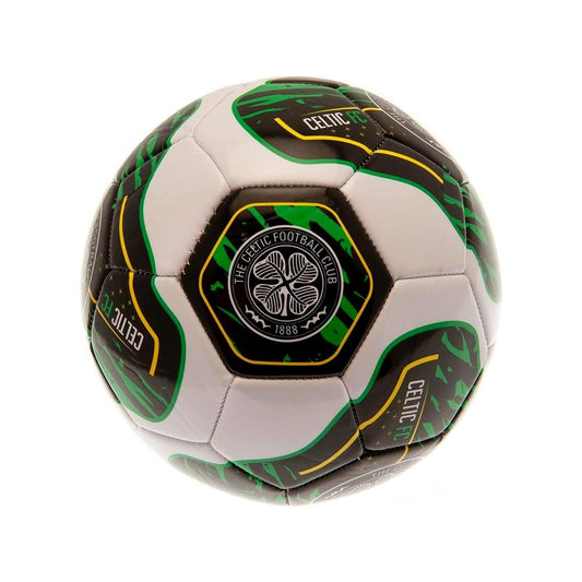 Green-Black-White-Yellow - Front - Celtic FC Tracer 32 Panel Football