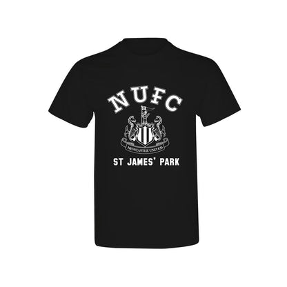 Black - Front - Newcastle United FC Unisex Adult St James Park T-Shirt