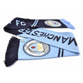 Light Blue-Navy-Gold - Front - Manchester City FC Official Football Jacquard Scarf