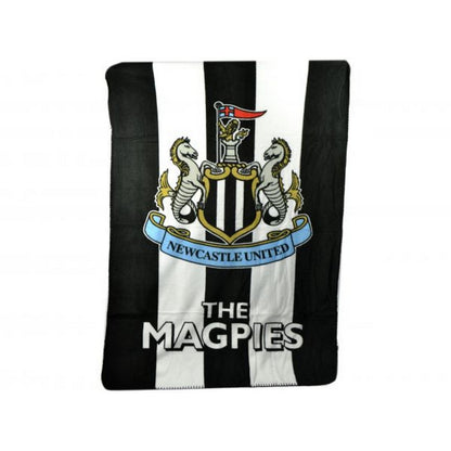 White-Black - Front - Newcastle United FC Fleece Blanket
