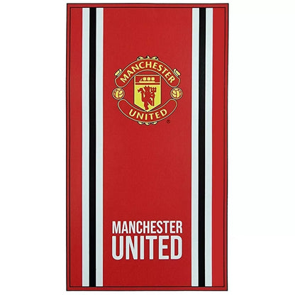 Red-White - Front - Manchester United FC Core Stripe Towel