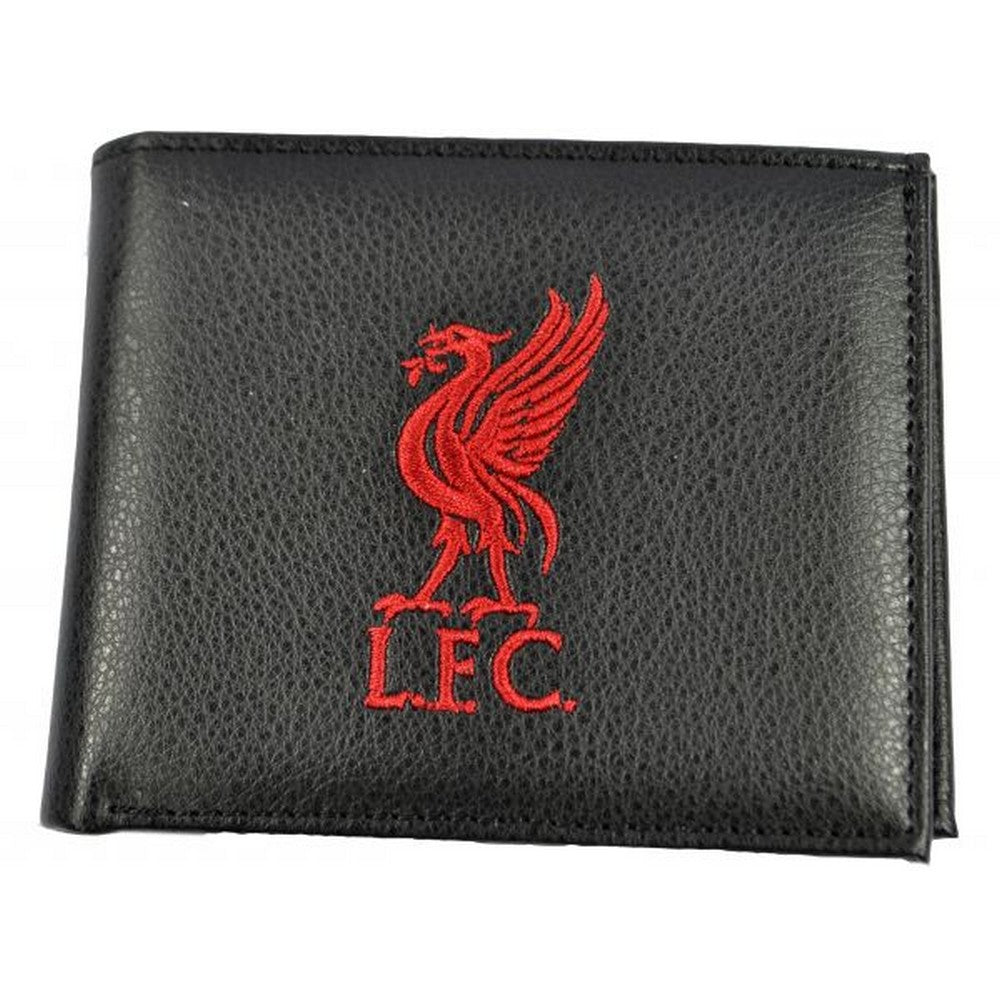 Black-Red - Front - Liverpool FC Embroidered Bi-Fold Wallet