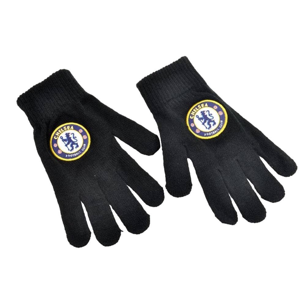Black - Back - Tottenham Hotspur FC Unisex Adult Knitted Winter Gloves